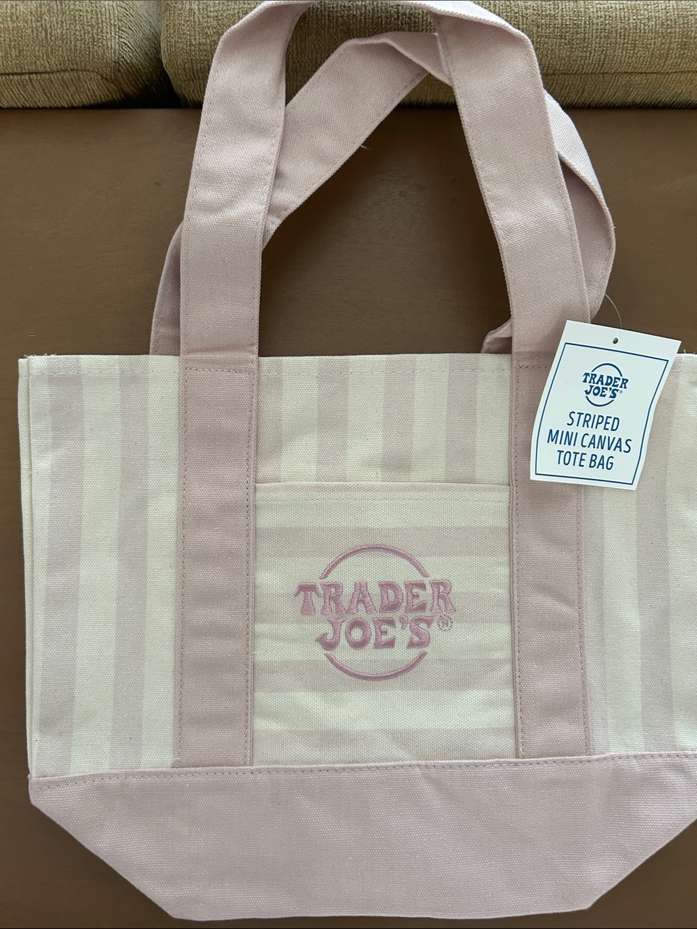 Pink Striped Trader Joe’s Mini Tote